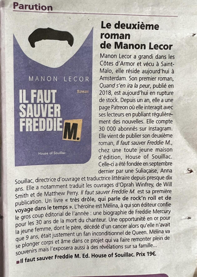 Article de presse Manon Lecor